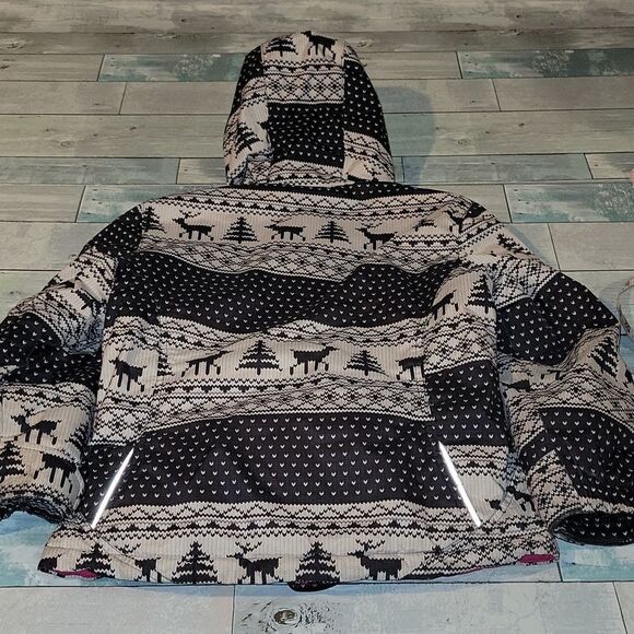 ZeroXposur Black/White/Pink Winter Coat sz Medium 7/8 - Picture 5 of 6